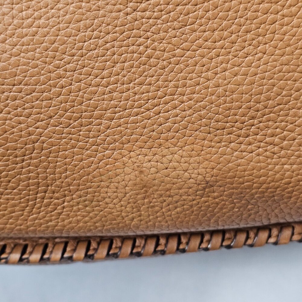 MICHAEL KORS Whipped Chelsea Brown Leather Gold Chain Large Shoulder Bag COA - Picture 15 of 15